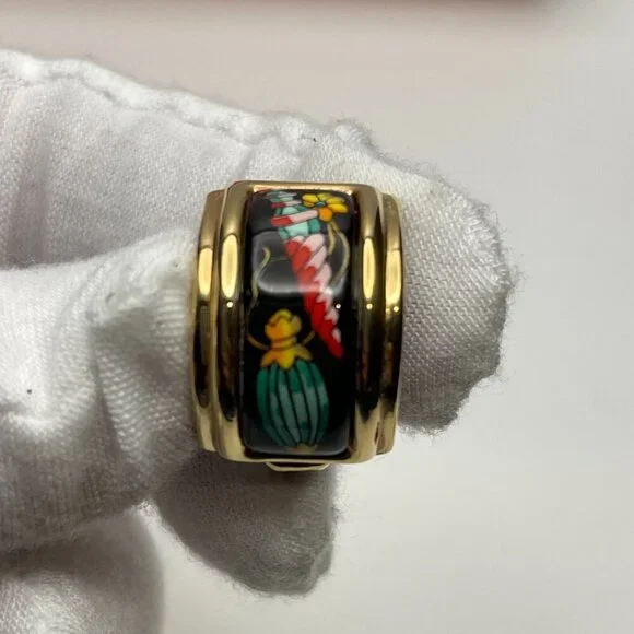 Hermès Pre-Owned 20th Century Enamel Les Flacons Clip On Earrings - Preowned - Picture 4 of 8